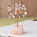 Natural Pink Crystal Base Fortune Tree