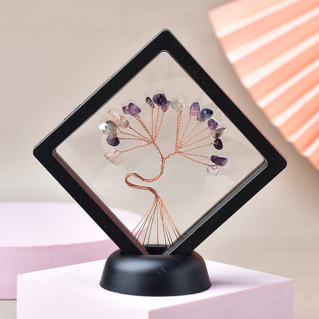 Natural Crystal Photo Frame Fortune Tree