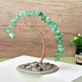 Natural Agate Base Crystal Colorful Fortune Tree