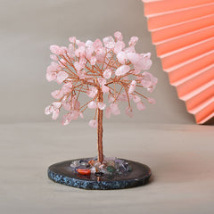 Crystal Fortune Tree Natural Agate Piece Base Ornament