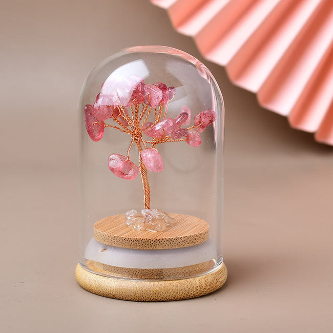 Natural Crystal Glass Cover Crystal Tree