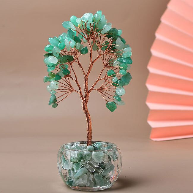 Diamond Bowl Natural Crystal Fortune Tree Ornaments