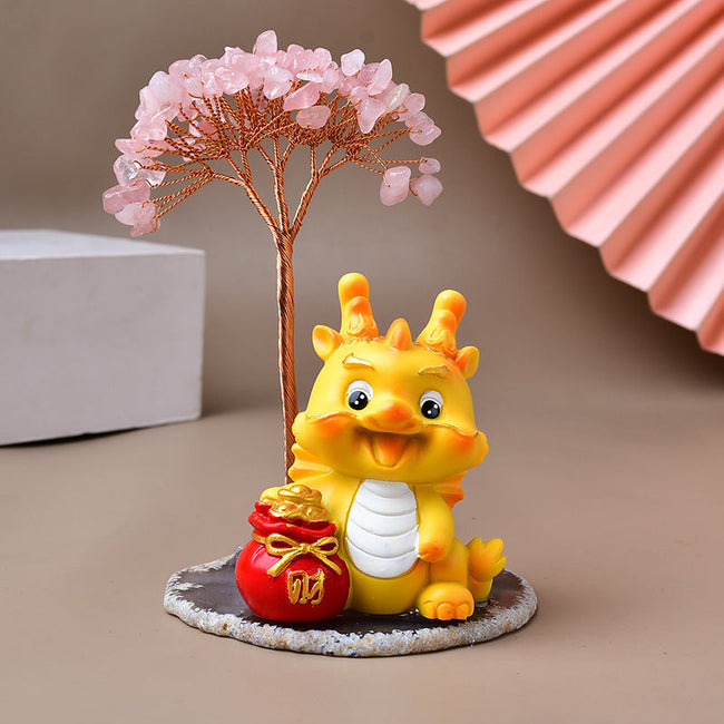 Natural Crystal Dragon Year Mascot Ornaments