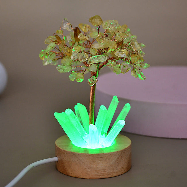 Natural White Crystal Tooth Crystal Fortune Tree