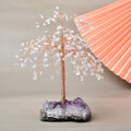 Natural Amethyst Cluster Base Copper Wire Fortune Tree