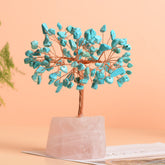 Natural Pink Crystal Stone Base Fortune Tree