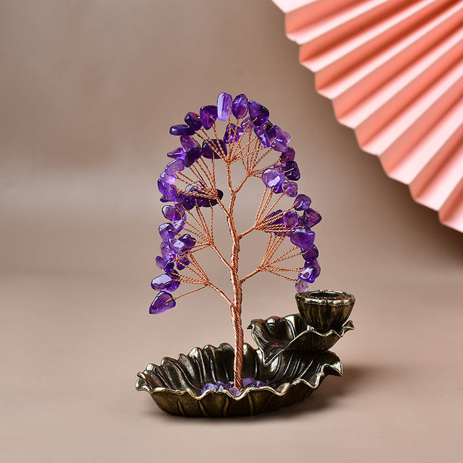 Natural Amethyst Stone Fortune Tree