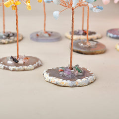 Natural Agate Slice Fortune Tree