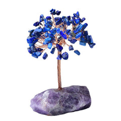 Natural Amethyst Stone Base Fortune Tree