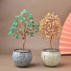 Natural Citrine Fortune Tree Ornaments