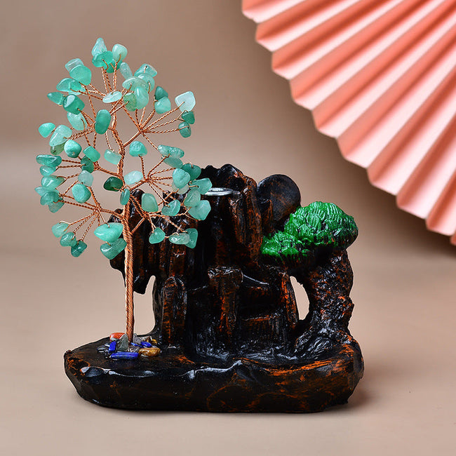 Natural Pink Crystal Fortune Tree Gift