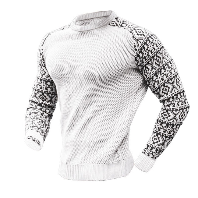 Men's Pullover Casual Long Sleeve Round Neck Sweater