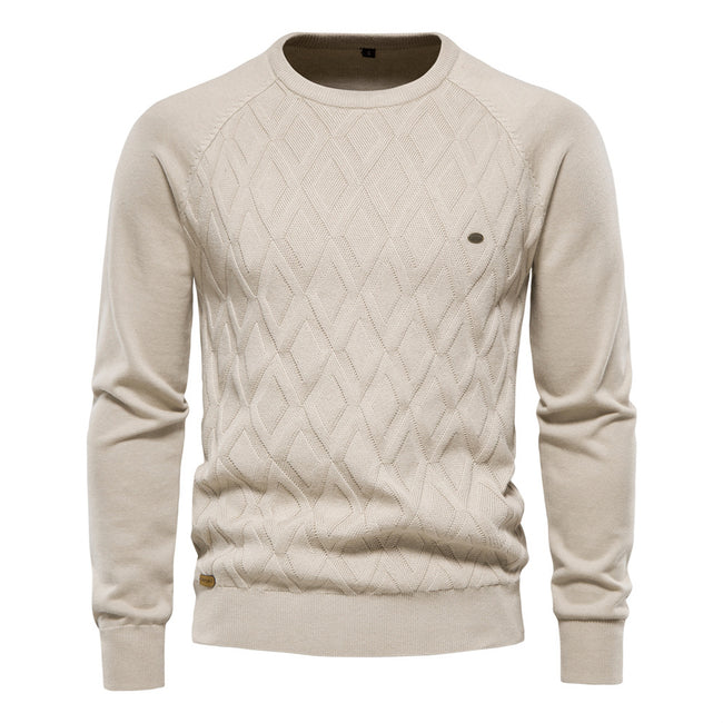 Men's Casual Solid Color Knitted Pullover