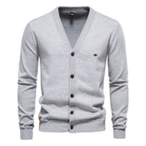 Men's Slim Fit V-Neck Cardigan Sweater