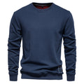 Men's Casual Solid Color Knit Crew Neck Sweater