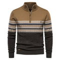 Men's Ethnic Patterns Casual Half-Zip Knit Sweater