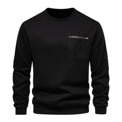 Men's Casual Classic Design Crew Neck Pullover Sweatshirt