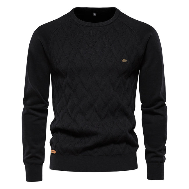 Men's Casual Solid Color Knitted Pullover