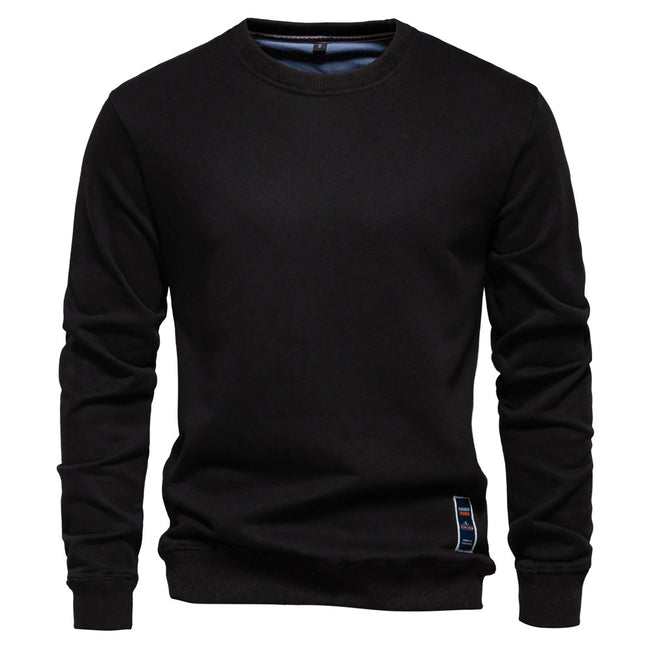 Men's Casual Solid Color Knit Crew Neck Sweater