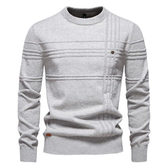Men's Striped Crewneck Pullover Sweater
