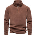 Men's Half-Stand Collar Sherpa Fleece Sweater