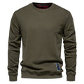 Men's Casual Solid Color Knit Crew Neck Sweater