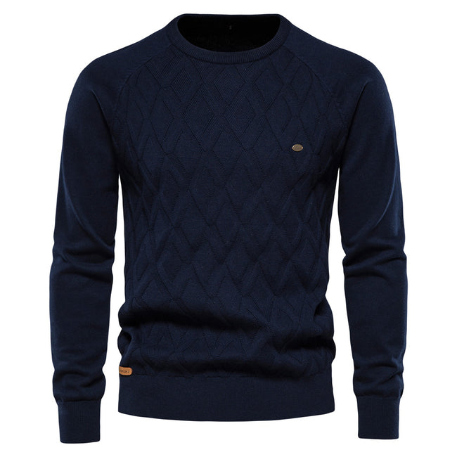 Men's Casual Solid Color Knitted Pullover