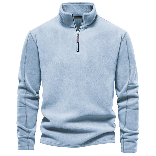 Men's Half-Stand Collar Sherpa Fleece Sweater