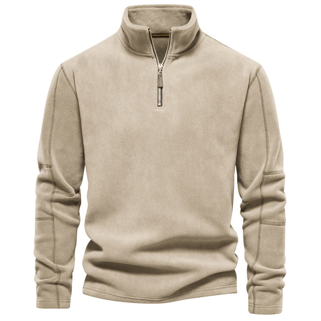 Men's Half-Stand Collar Sherpa Fleece Sweater