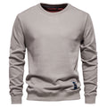 Men's Casual Solid Color Knit Crew Neck Sweater