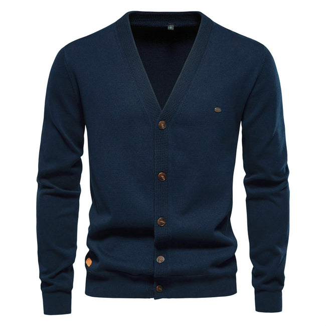 Men's Slim Fit V-Neck Cardigan Sweater