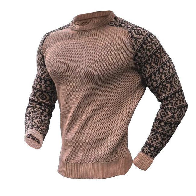 Men's Pullover Casual Long Sleeve Round Neck Sweater