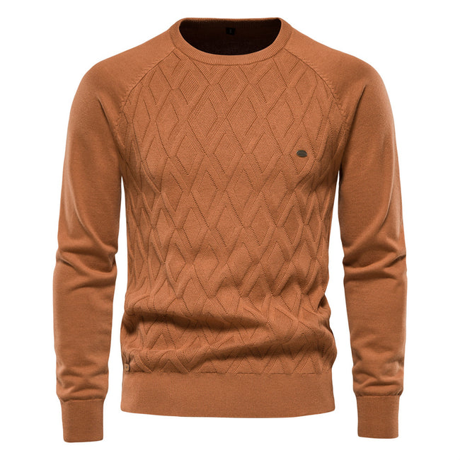 Men's Casual Solid Color Knitted Pullover