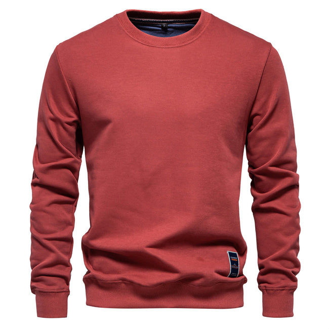 Men's Casual Solid Color Knit Crew Neck Sweater