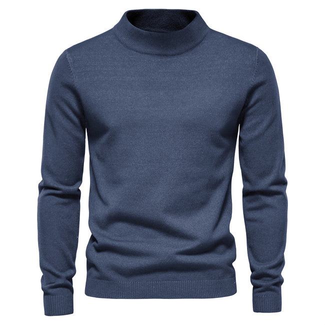 Men's Pollover Casual Knitted Crew Neck Sweatshirt