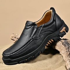 Mitchell Shoes New Men's Non-slip Walking Leather Lightweight Breathable Casual Loafers
