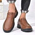 Mitchell Shoes New Men's Non-slip Walking Leather Lightweight Breathable Casual Loafers