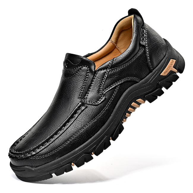 Mitchell Shoes New Men's Non-slip Walking Leather Lightweight Breathable Casual Loafers
