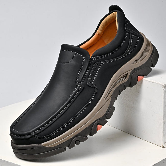 Mitchell Shoes Orthopedic Casual Genuine Leather Slip On Loafers