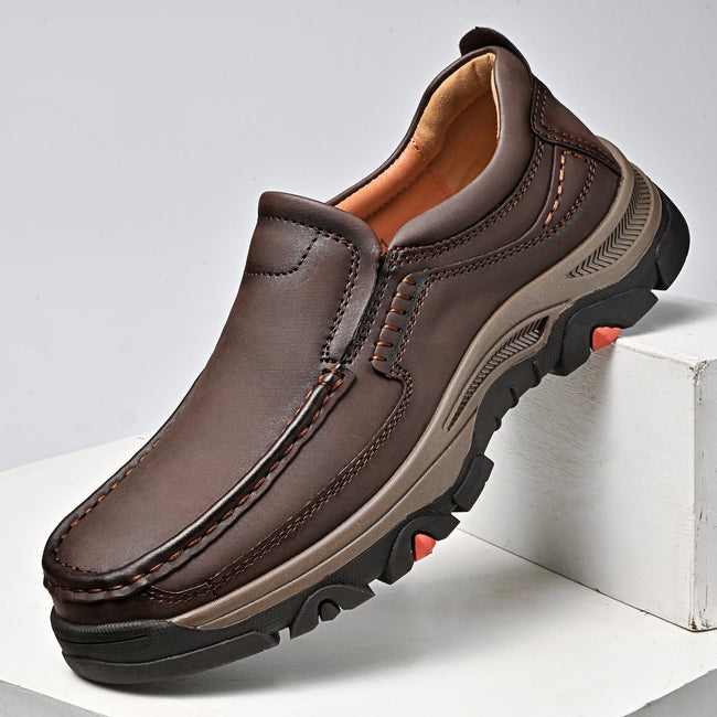 Mitchell Shoes Orthopedic Casual Genuine Leather Slip On Loafers