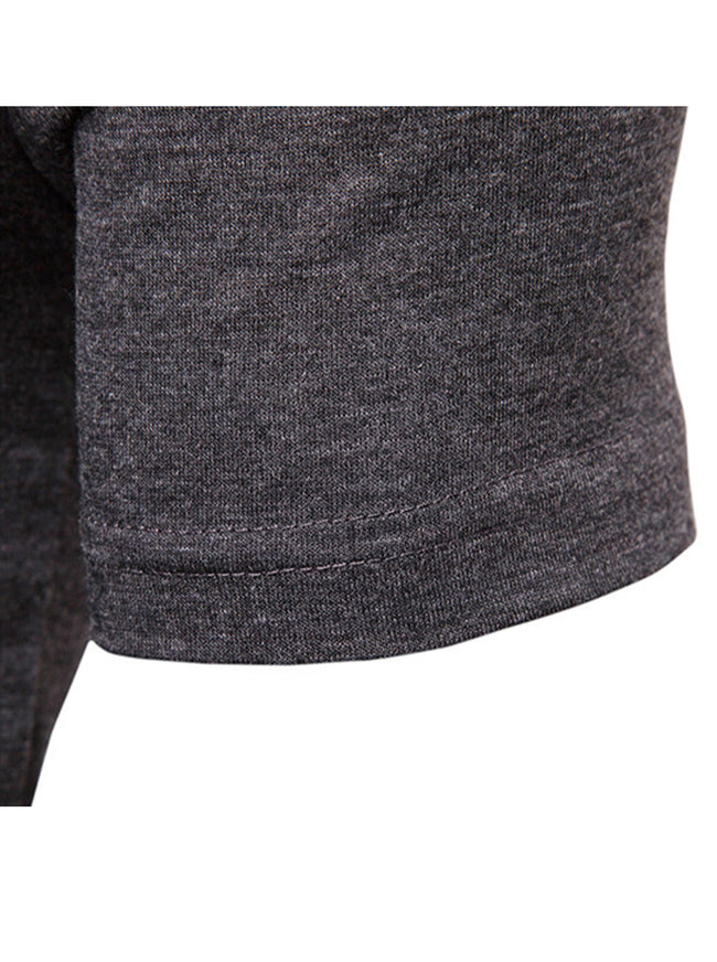 Men's Lace-up Short Sleeve Hooded T-shirt