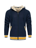 Men's Full Zip Regular Fit Fleece Hooded Sweatshirt with Pockets