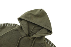 Men's Pullover Solid Color Patchwork Hooded Sweater Casual Daily Outdoor