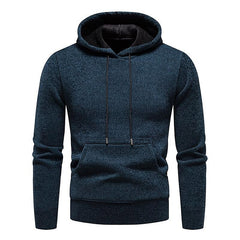 Men's Chenille Basic Casual Pullover Hooded Sweater