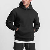 Men's Fleece Hidden Zipper Pocket Detail Hoodie