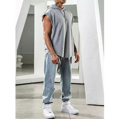 James Fitness Pullover Sports Hooded Vest Tank Top