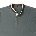 Men's Henley Solid Color Patchwork Long Sleeve T-Shirt
