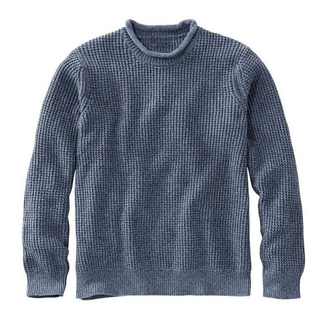 Men's Solid Color Casual Crew Neck Long Sleeves Sweater