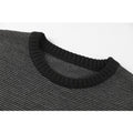 Men's Contrast Neck And Hem Slim Fit Crew Neck Pullover Sweater