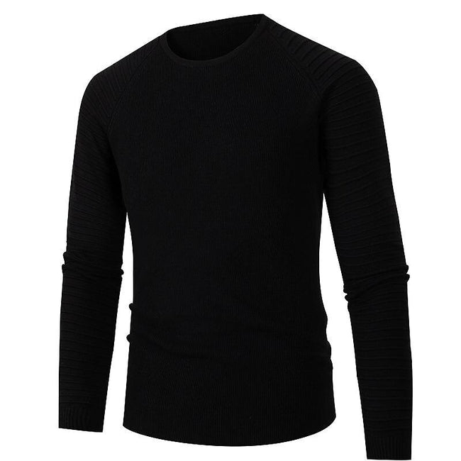 Men's Fashion Casual Crew Neck Raglan Sleeves Sweater